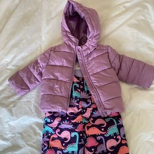 Children’s Place winter jacket and snow pants, size 12-18 months.